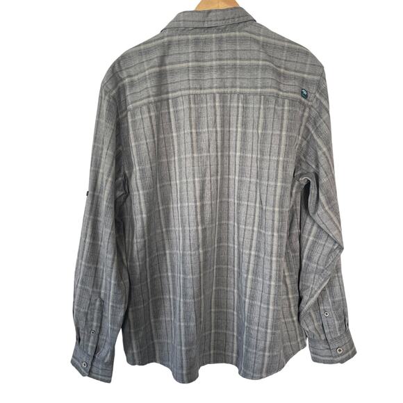 Mens Wrangler Outdoor Button Down Casual LongSleeve Gray Vents Quick Dry Size XL - Picture 2 of 9